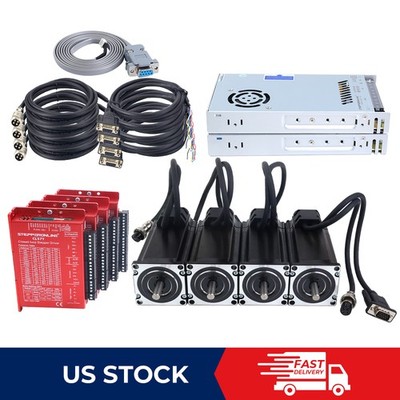 STEPPERONLINE 4Axis Closed Loop Stepper Kit Nema23 425oz.in Driver &Power Supply