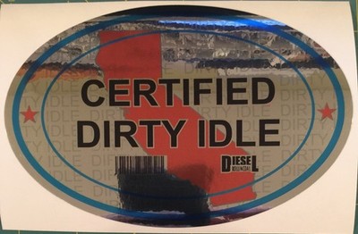 Certified Dirty Idle Sticker not Clean Idle Sicker Holographic look