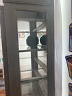 solid wood cabinet with thick glass shelves — photo 2
