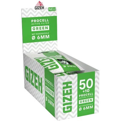 GIZEH Active Filter ProCell Green 6mm 60St.