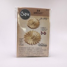 Sizzix Tim Holtz 3-D Impresslits Embossing Folder Burst 662721 with 2 Dies