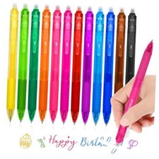 Erasable Gel Pens, Refillable Retractable Gel Ink Pens, Fine Point 0.7 mm,