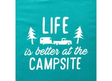 Camco 53218 Life Is Better At The Campsite T-Shirt - Medium, Teal
