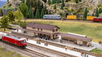 NOCH 66005 ''Bergün'' Railway Station 1:87 H0 Gauge # NEW in OVP #