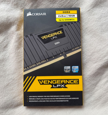 Corsair Vengeance LPX 16GB (2x8GB) Kit DDR4-3200 C16 XMP 2.0 CMK16GX4M2B3200C16