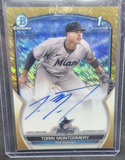 2023 Bowman Chrome Torin Montgomery 1st Bowman Auto Gold 23/50 Miami Marlins 