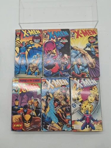 Lot of 6 - X Men Vintage VHS Comic