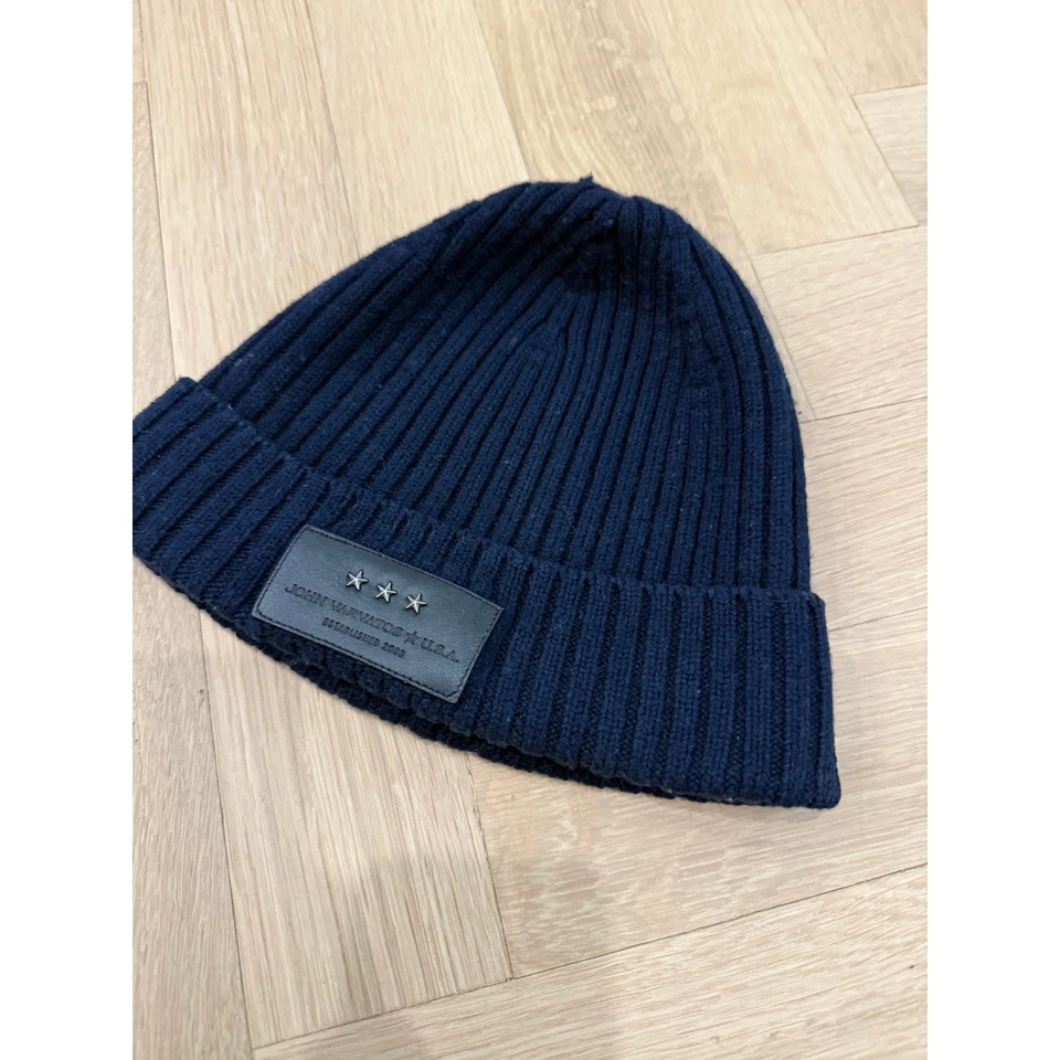 John Varvatos Hombres Estrella EE. UU. 2x2 Sombrero Acanalado con Puño - Azul	 Foto 3 de 4