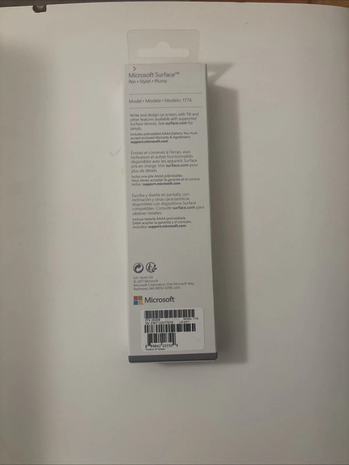 Caneta Microsoft Surface Stylus 1776 nova em folha na caixa lacrada - Imagem 2 de 2