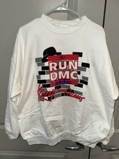 Vintage Rare Original Adidas 1986 Run DMC Sweatshirt 80s Rap Hip Hop NWOT Large