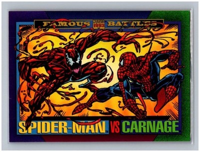 1993 Marvel Universe IV #145 Spider-Man vs Carnage Famous Battles Trading Card