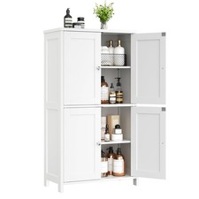 Bathroom Storage Cabinet with Doors and Shelves, Floor Cabinets for Washroom ...