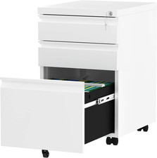 Schedario Da Ufficio, Metallo Cassettiera Ufficio Con 3 Cassetti, Mobili Ufficio