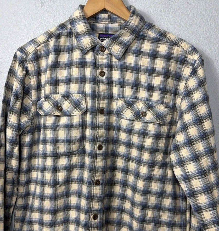 Patagonia Fjord Flannel Shirt M Midweight Organic Cotton Hiking Outdoor Shacket