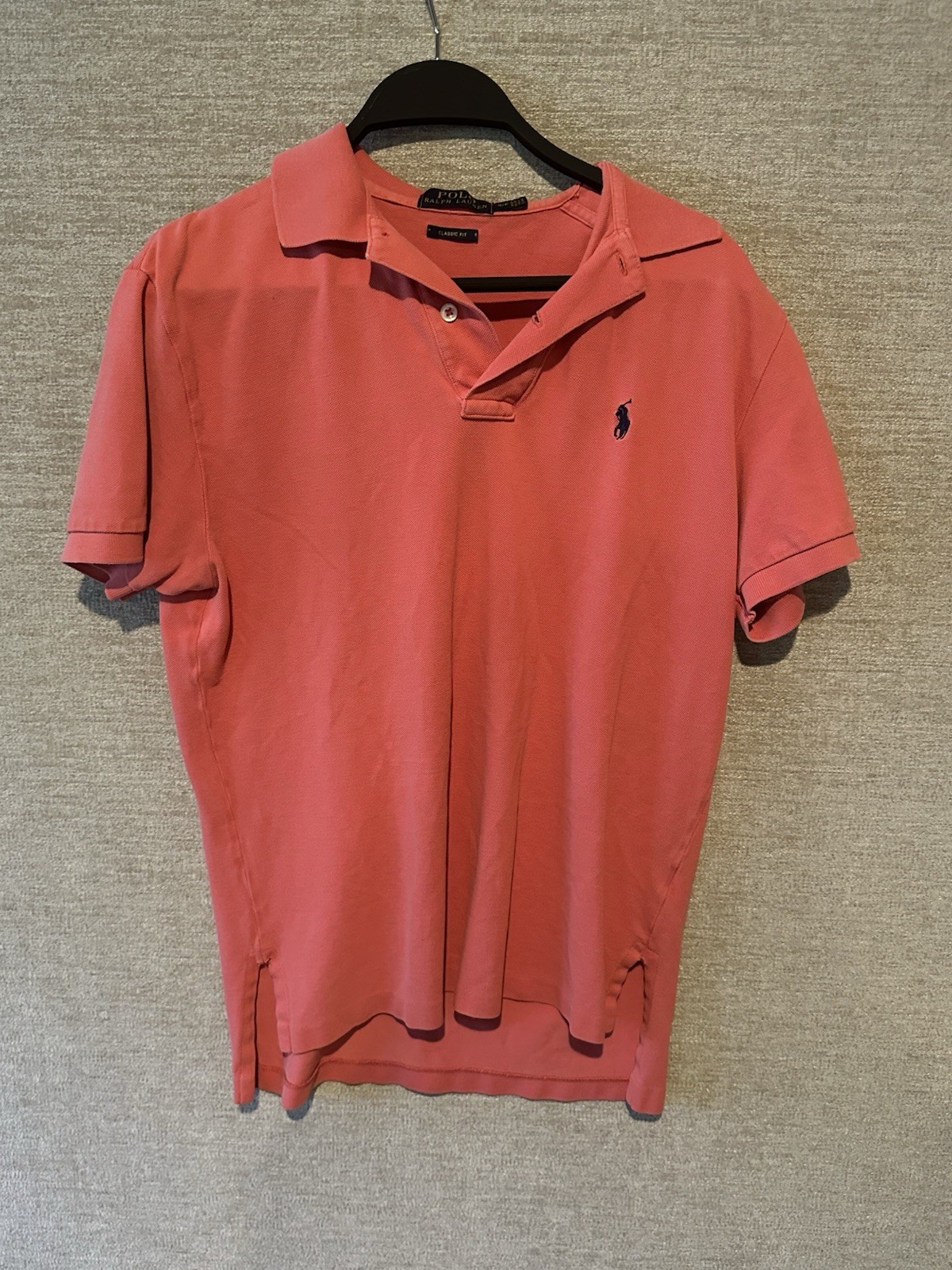 Polo Ralph Lauren Pony Maglia Rugby Manica Corta Salmone Uomo Small