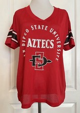 San Diego State Aztecs SDSU V-Neck Red Football Basketball Jersey Mesh S 4-6 NEW
