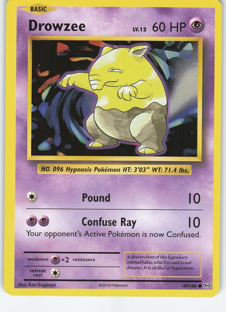 Drowzee 49/108 Common Normal XY - Evolutions NM/LP Pokémon | eBay