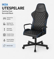 Chaise de jeu IKEA UTESPELARE, Bomstad noire NEUVE