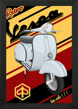 Vespa Gerahmtes Wandbild Poster Leinwanddruck Bild