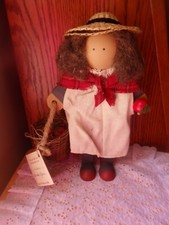 Vintage Lizzie High Wooden Folk Art Whimsical Doll Dora Valentine 1985 with tag