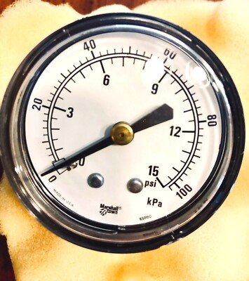 #ad Marshalltown Pressure Gauge 2” 1 4quot; Inch 0 15 PSI. Has number 88880 on dial $4.99