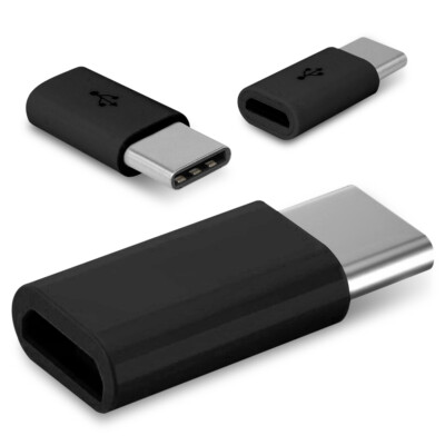 3x Micro USB Adapter USB Typ C Stecker wandelt USB 2.0 Typ B zu USB 3.1 Typ C