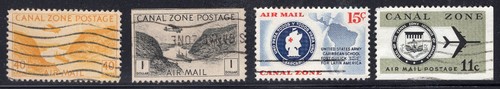 Canal Zone - Scott # C13 C14 C32 C49 Airmails - Used