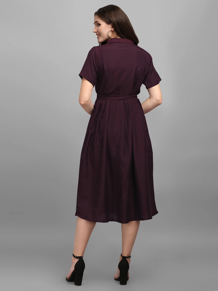 burgundy shirt dress for women Solid Scarlette Brown Maxi Dress satin party dresses this mini Size:XL/US 8