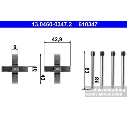 ATE Scheibenbremsbelag Zubehörsatz 13.0460-0186.2 - Für Mercedes C-Klasse & E-Klasse