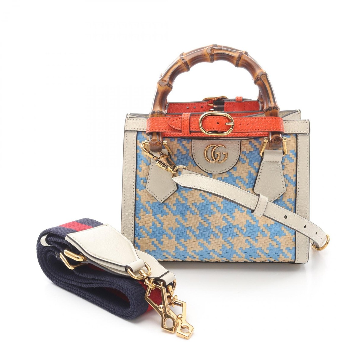 【GUCCI】DIANA GG Leather Bamboo Web Cross Tote Bag Authentic Vintage Gucci Diana Leather Bamboo Tote Bag - Etsy