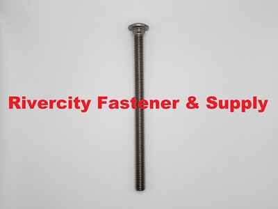 (4) 3/8-16x6 Carriage Bolts 18-8 Stainless 3/8x16 x 6 Screws 3/8x16 x 6''