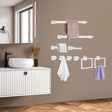 Bathroom Towel Bar Set Stainless Steel Wall Mounted Towel Bar w/Pre-drilled Hole