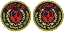 Ruger Firearms Embroidered PATCH  | 2PC HOOK BACKING 3"x3"
