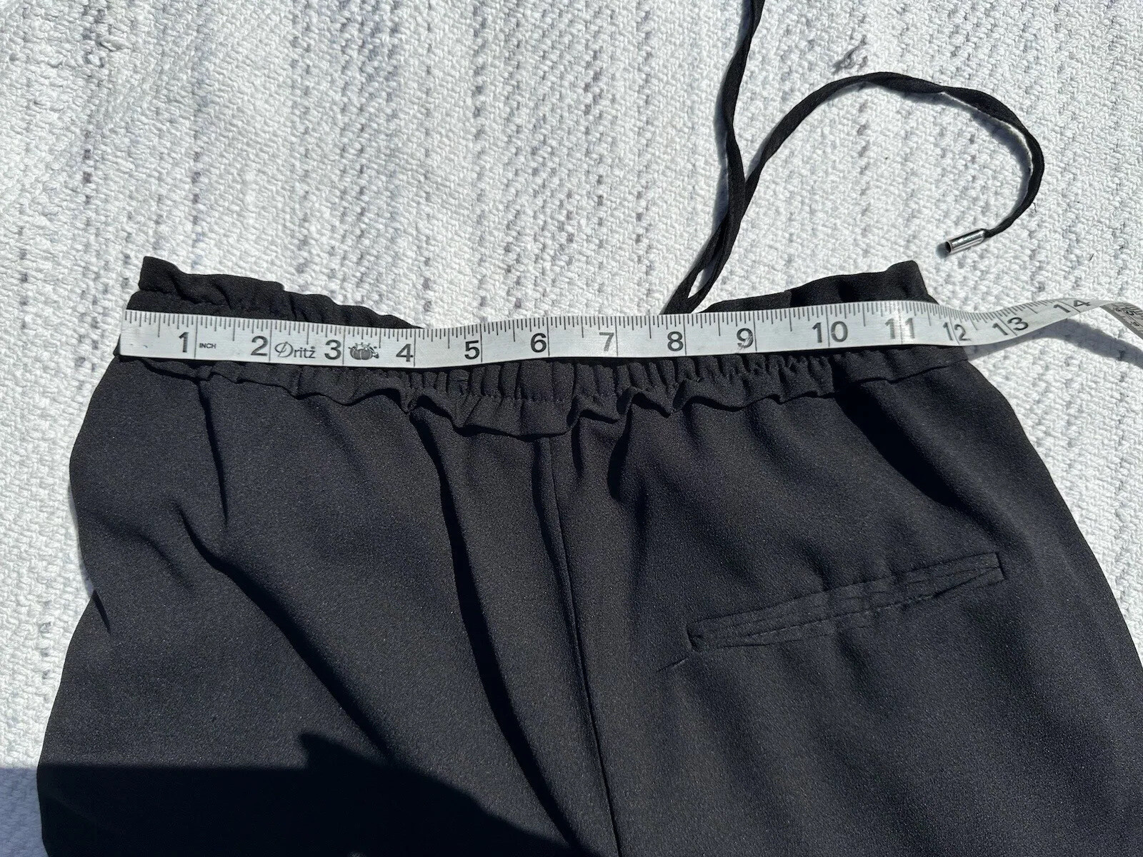 Zara Basic Pants Extra Small Black Straight Draws… - image 9