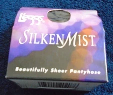 L'eggs Silken Mist Sheer Pantyhose, Size B Control Top Black Mist New in box