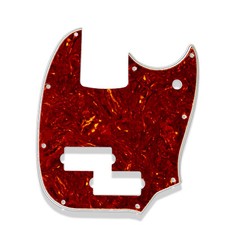 New Made In USA Tortoise/White Wide Bevel Pickguard for Fender Mustang PJ Bass