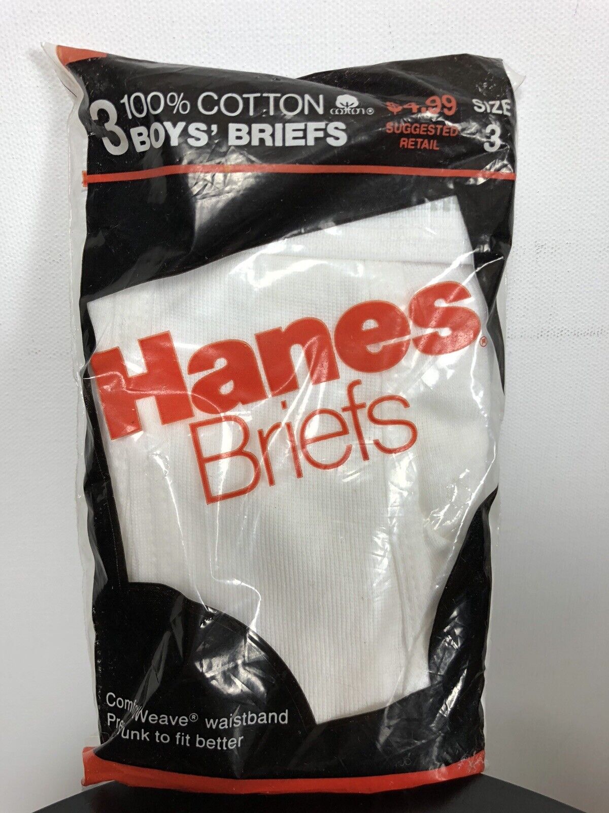 1987 Max 72% OFF 3 San Francisco Mall Pack Hanes Boys Briefs New Old Cotton Stock sz Vintage