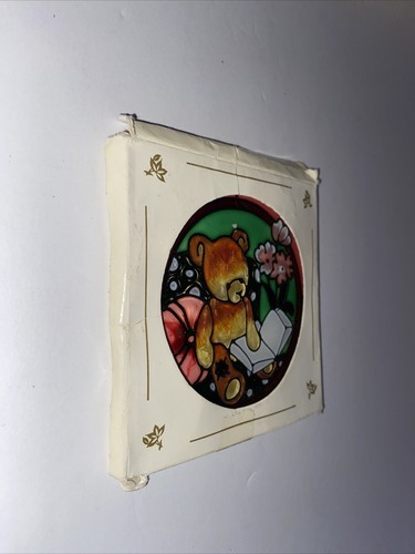 Silver Bay Creations - Stained Glass Suncatcher Bear Reading Flowers - Picture 3 of 12