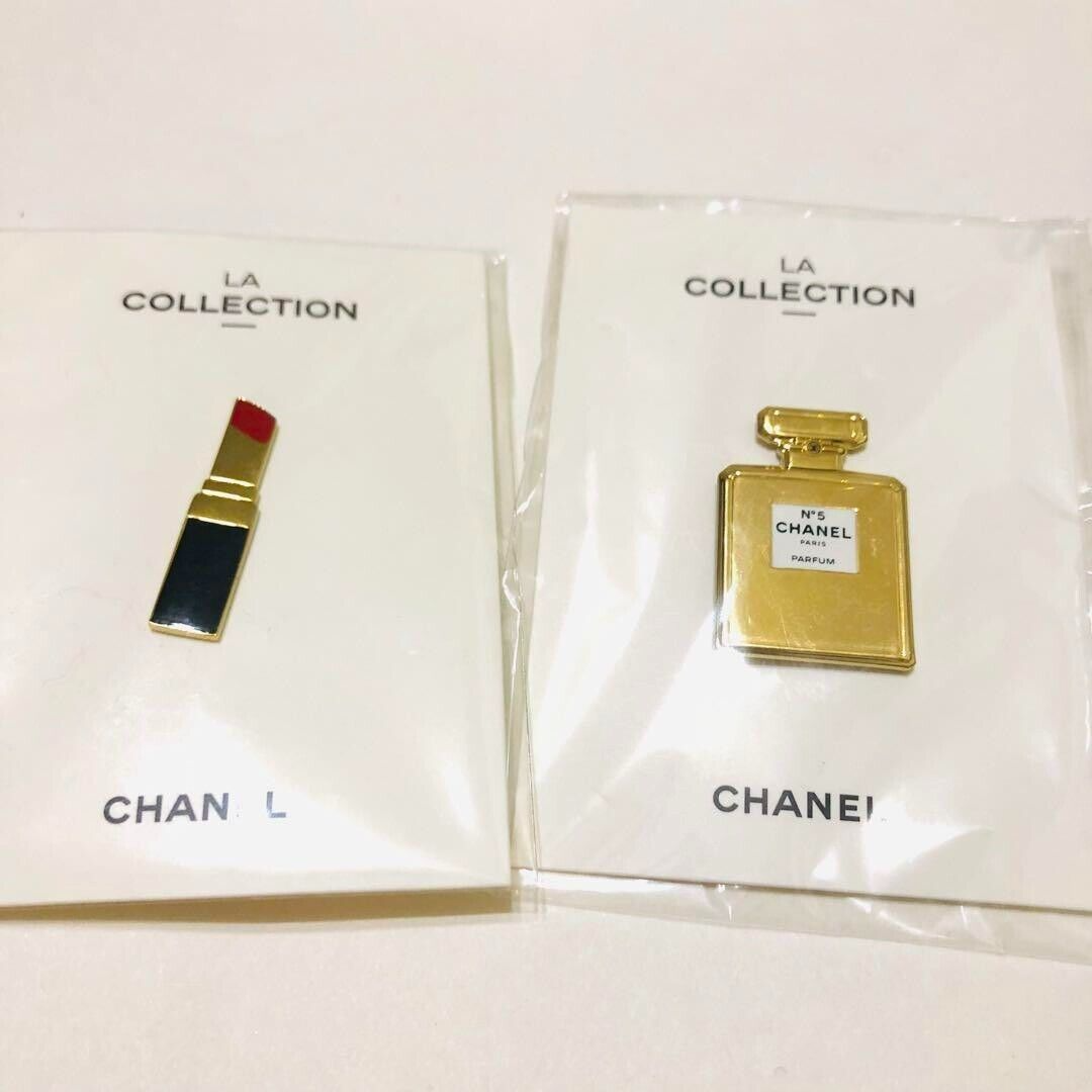 Chanel La Collection Novelty Pin Badge No.5 & Lipstick set | eBay