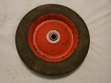 VTG 7 1/2" HARD RUBBER  STEEL WHEEL, WAGON TRICYCLE PUSH CART