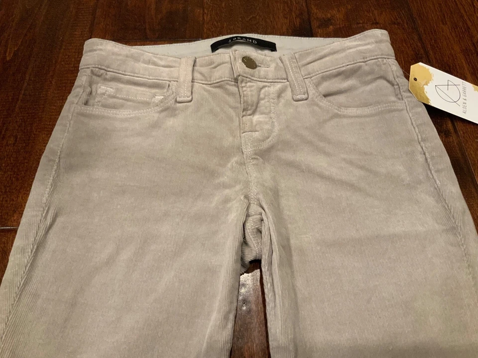 Pantalones de pana de ballena finos pierna ajustada gris claro marca J, talla 24 Foto 2 de 4
