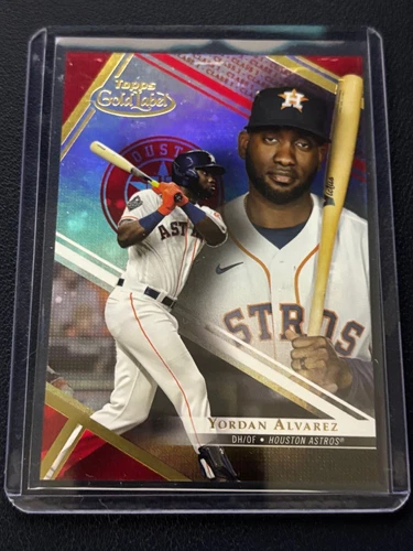 2021 Topps Gold Label Baseball Yordan Alvarez Red Parallel Class /75 Astros