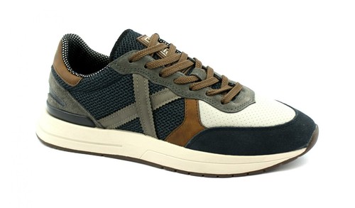 MUNICH 8904026 SOON 26 blu grigio scarpe uomo sneakers lacci pelle | eBay