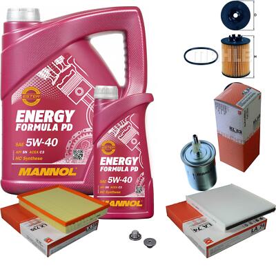 MAHLE Inspektionspaket 6 L MANNOL Energy Formula PD 5W-40 für Opel Astra G CC