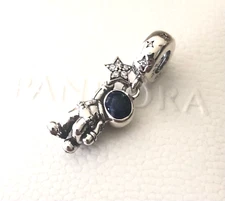 RETIRED Pandora Astronaut in the Galaxy Dangle Charm #790030C01 +Gift Box +Tag