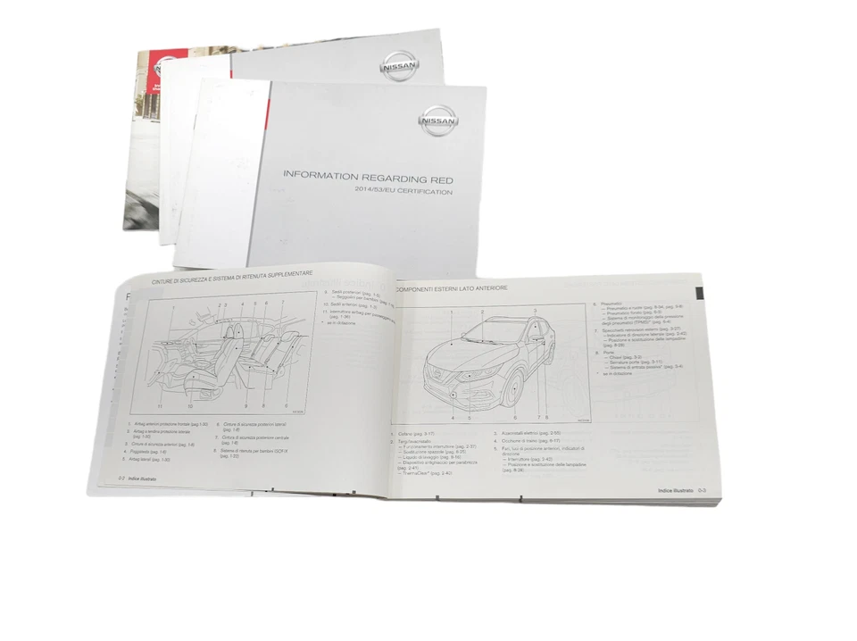 LIBRETTO USO E MANUTENZIONE PER NISSAN Qashqai Serie K9K 636, K9K 646 (14>) - Immagine 2 di 4