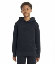 Puma Hoodie Boys Medium 10/12 Pocket Logo Front Black Cotton Polyester