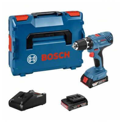 Bosch Akku-Bohrschrauber GSR 18V-21, mit 2 x 2,0 Ah Li-Ion Akku, L-BOXX