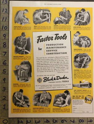 1952 BLACK & DECKER PORTABLE ELECTRIC POWER TOOL MECHANIC MAINTENANCE AD 29075