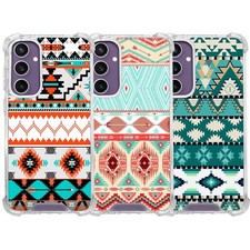 For Samsung Galaxy S20/S21/S22/S23/S24 Ultra Western Tribal Clear Bumper Case